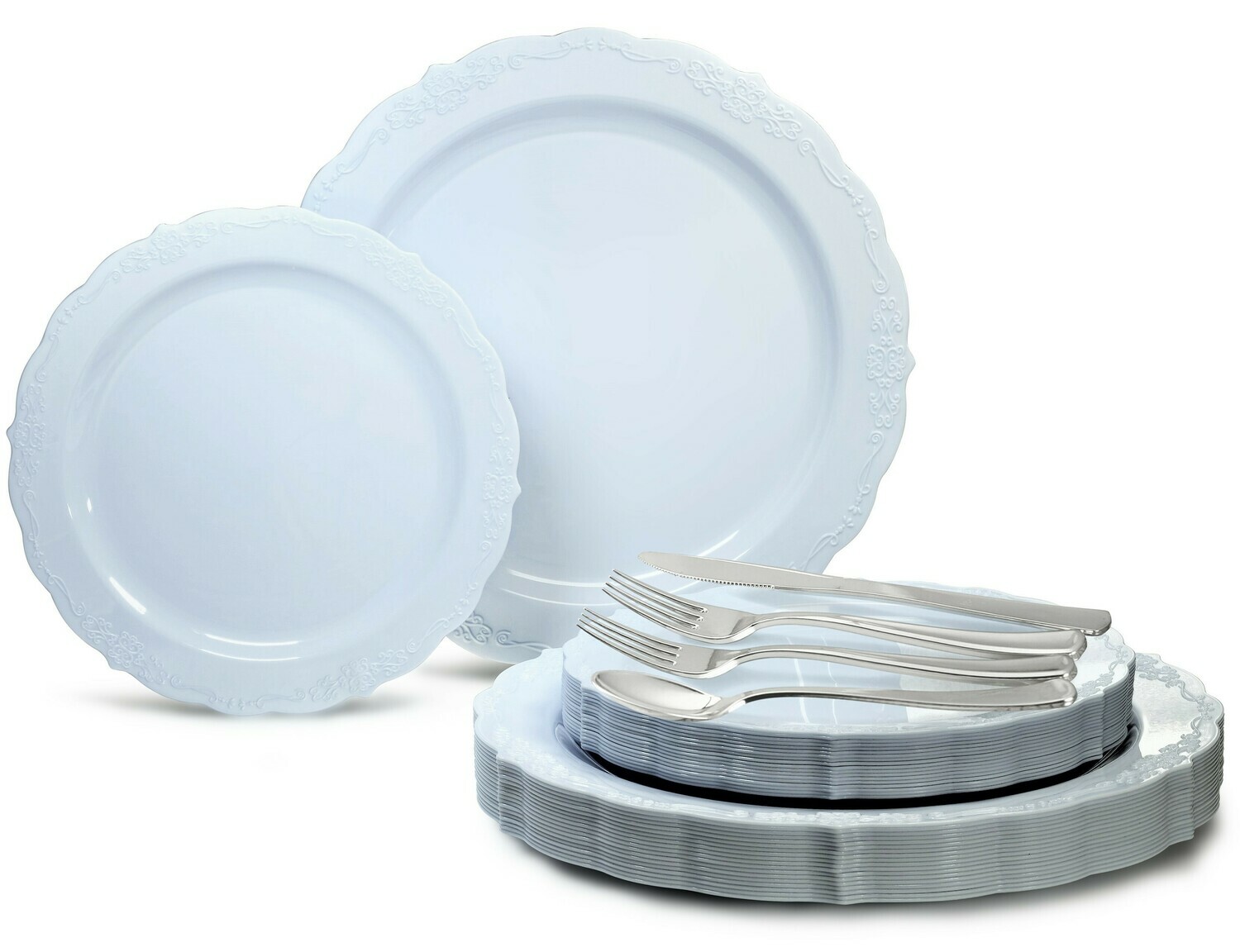 Verona in Blue+ Silver Silverware