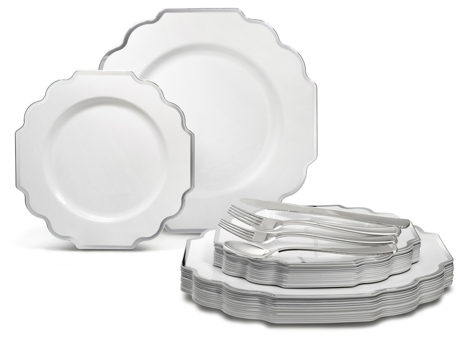 Imperial in White &amp; Silver+ Silver Silverware