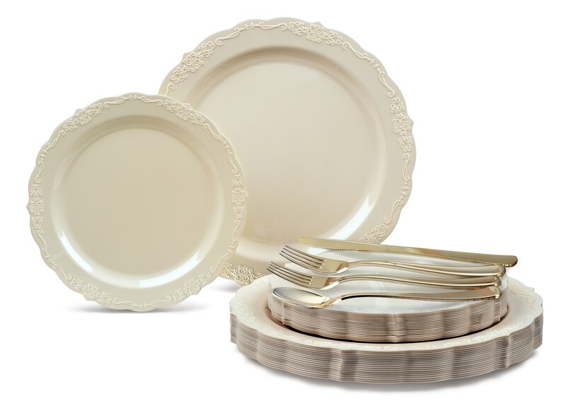 Verona in Ivory + Gold Silverware