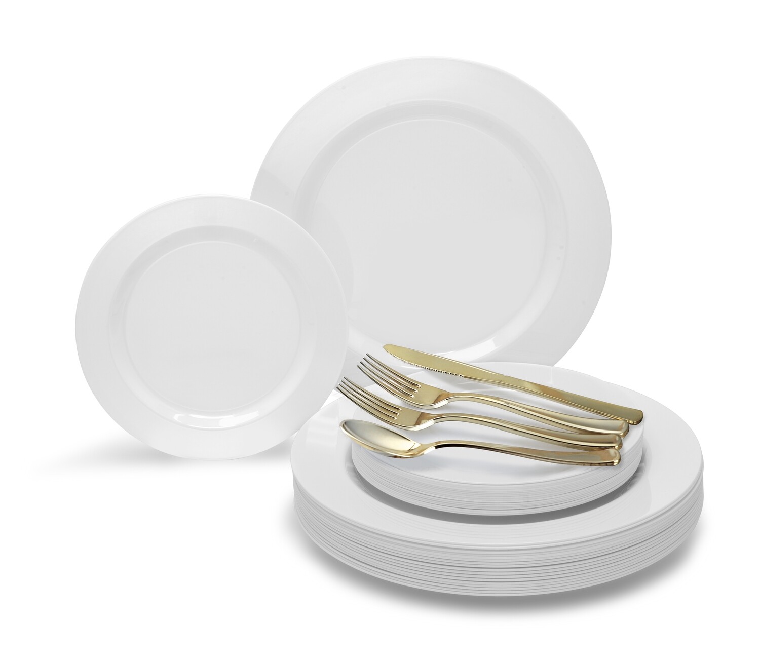 Plain White + Gold Silverware