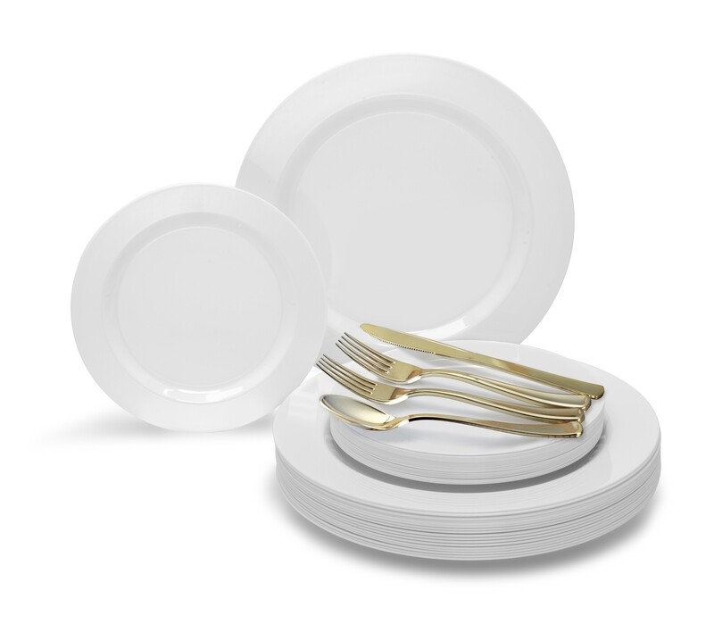 Plain White + Gold Silverware