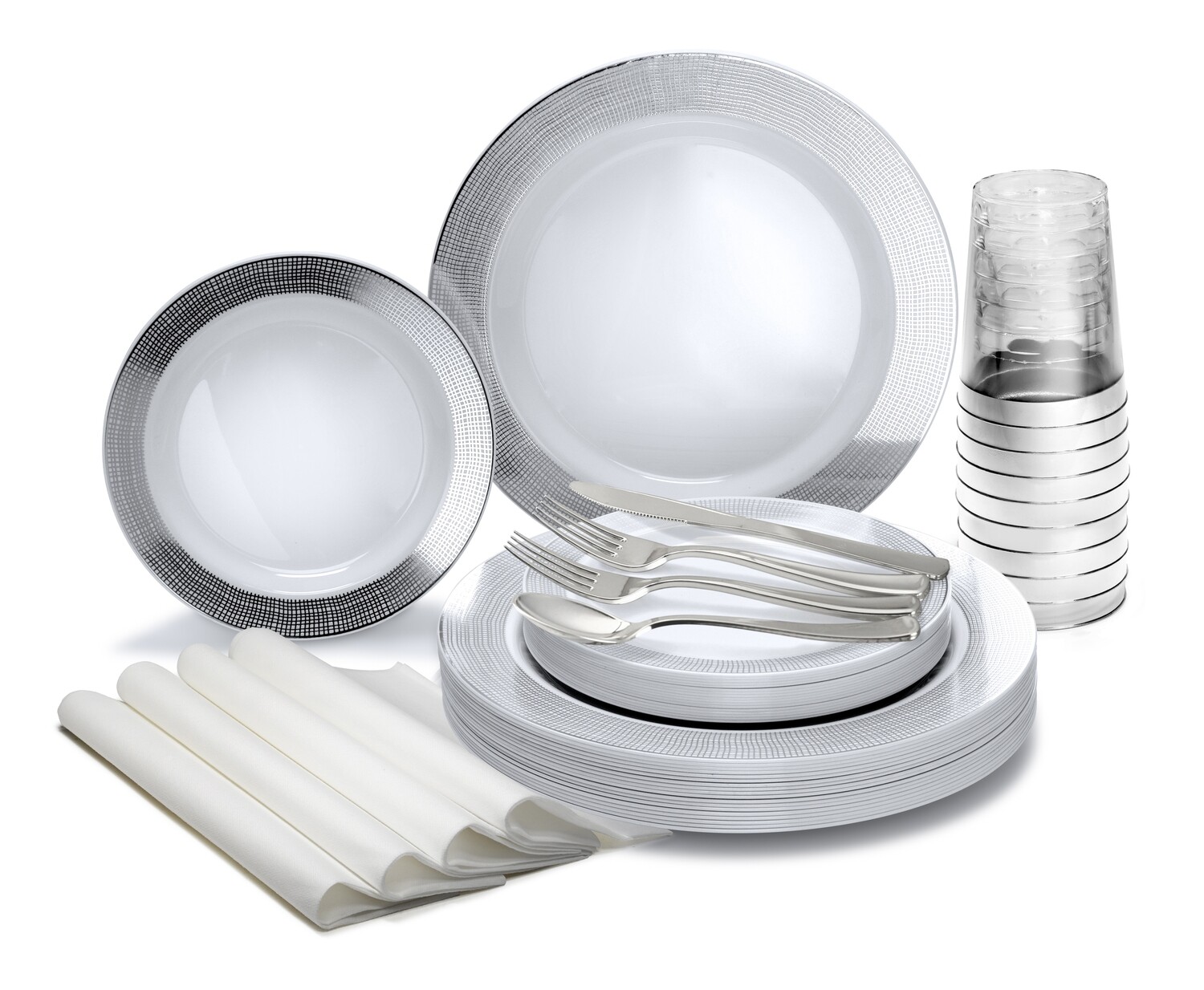 Linen White &amp; Silver - Silver Silverware