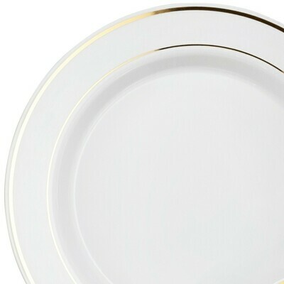 DOUBLE RIMMED COLLECTION - WHITE &amp; GOLD