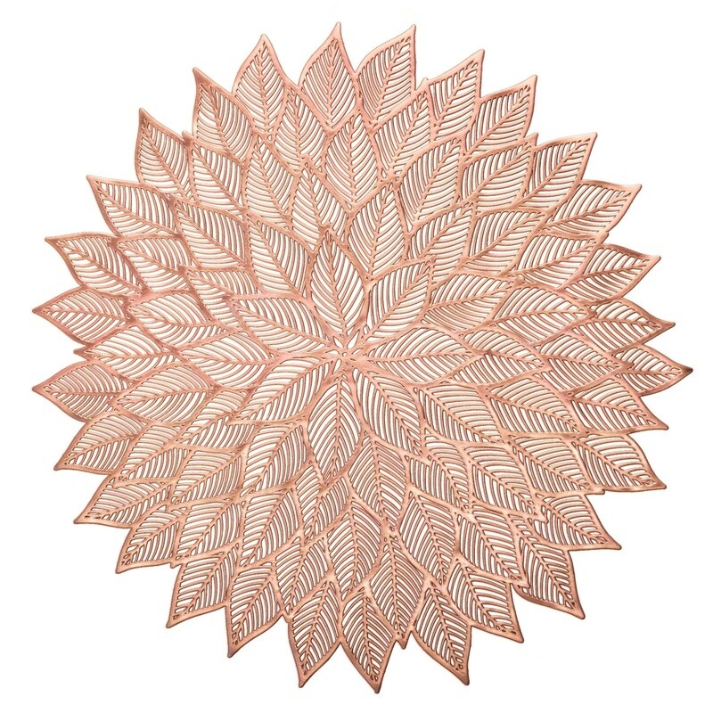 Dhalia Design - Matt Rose Gold - Round Placemat