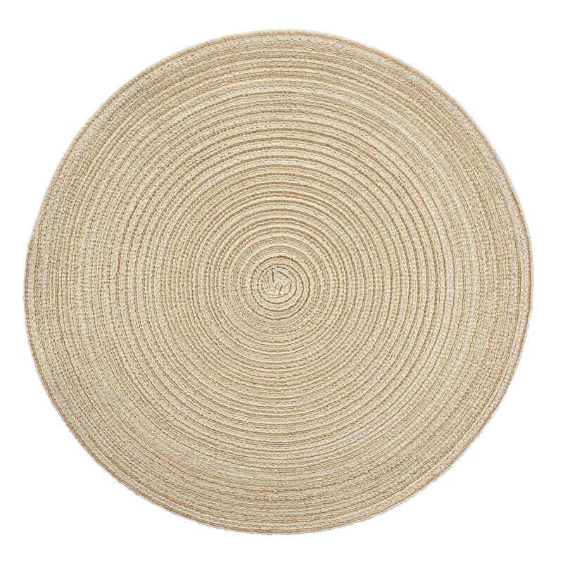 Monaco Design - Beige - Round Handcrafted Woven Polyester Placemat