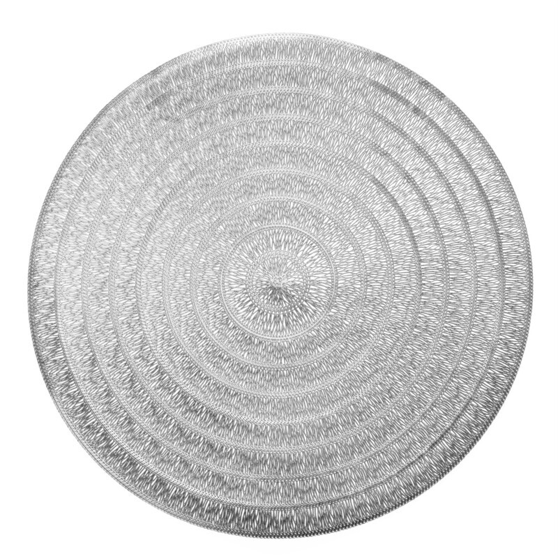 Life Design - Shiny Silver - Round Placemat