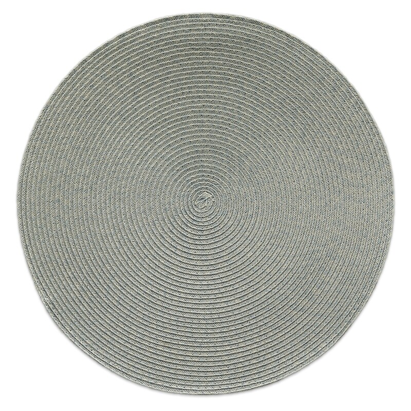 Tuscany Design - Grey - Round Handcrafted Woven Polyester Placemat