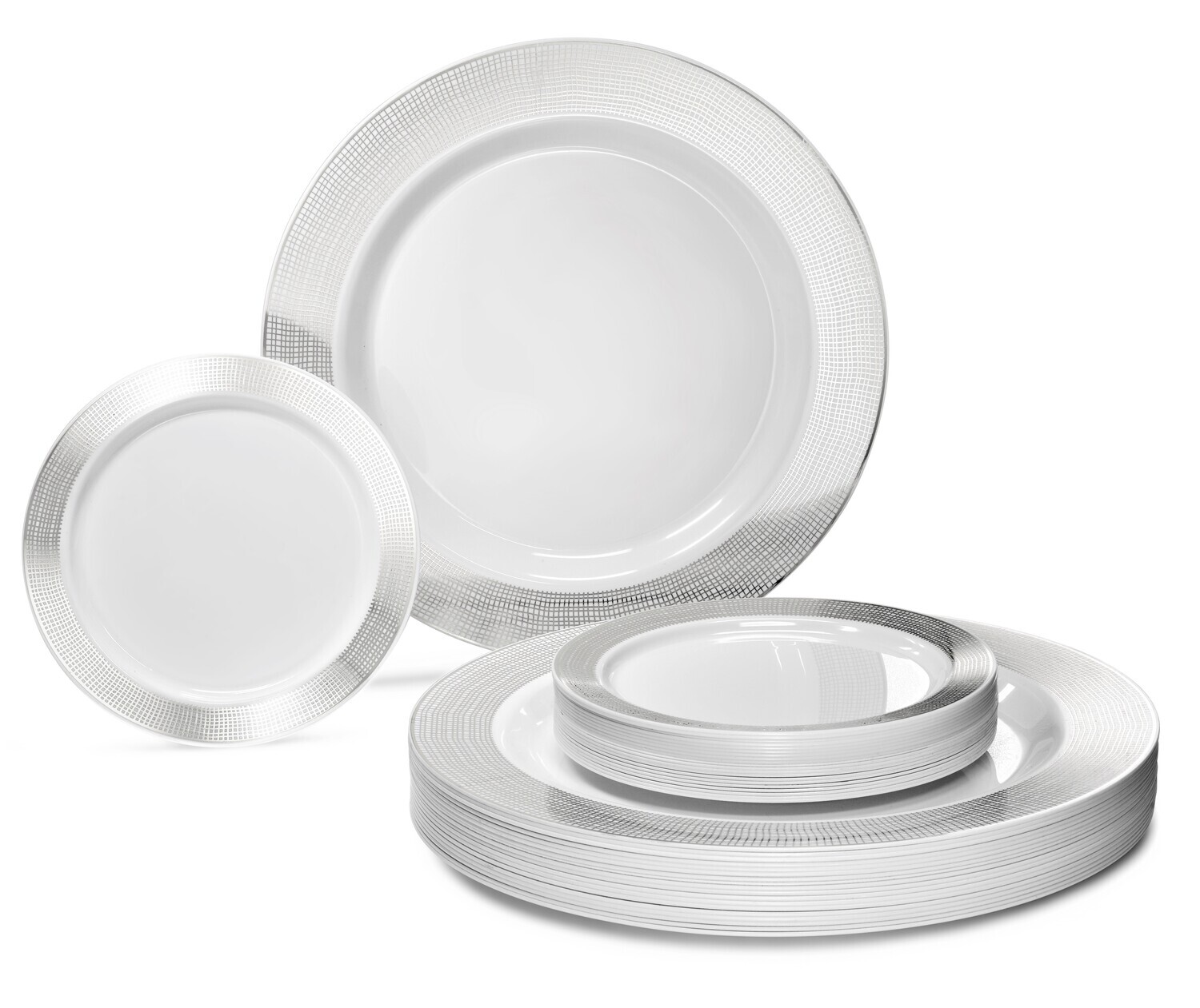 Linen in White &amp; Silver