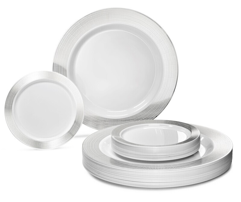 Linen in White &amp; Silver