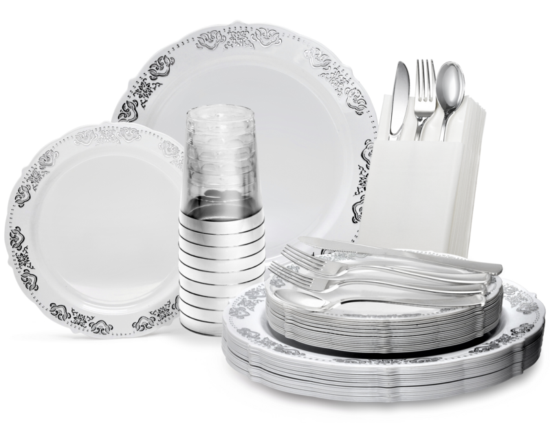 Portofino - White &amp; Silver - Silver Silverware