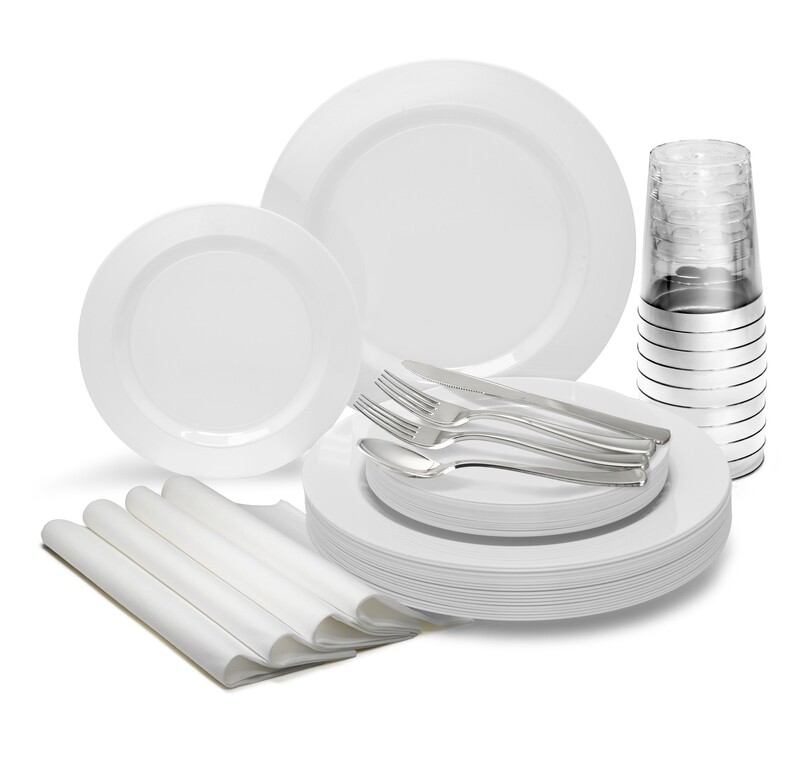 Plain White - Silver Silverware
