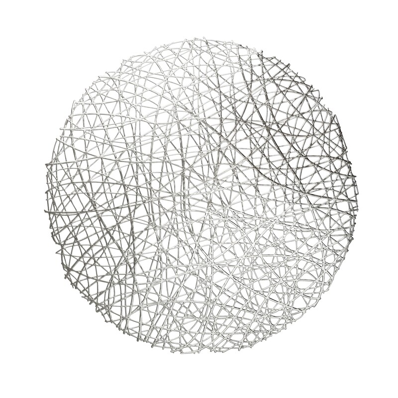 Silver - Summer Round Placemat - 1 PIECE SAMPLE -