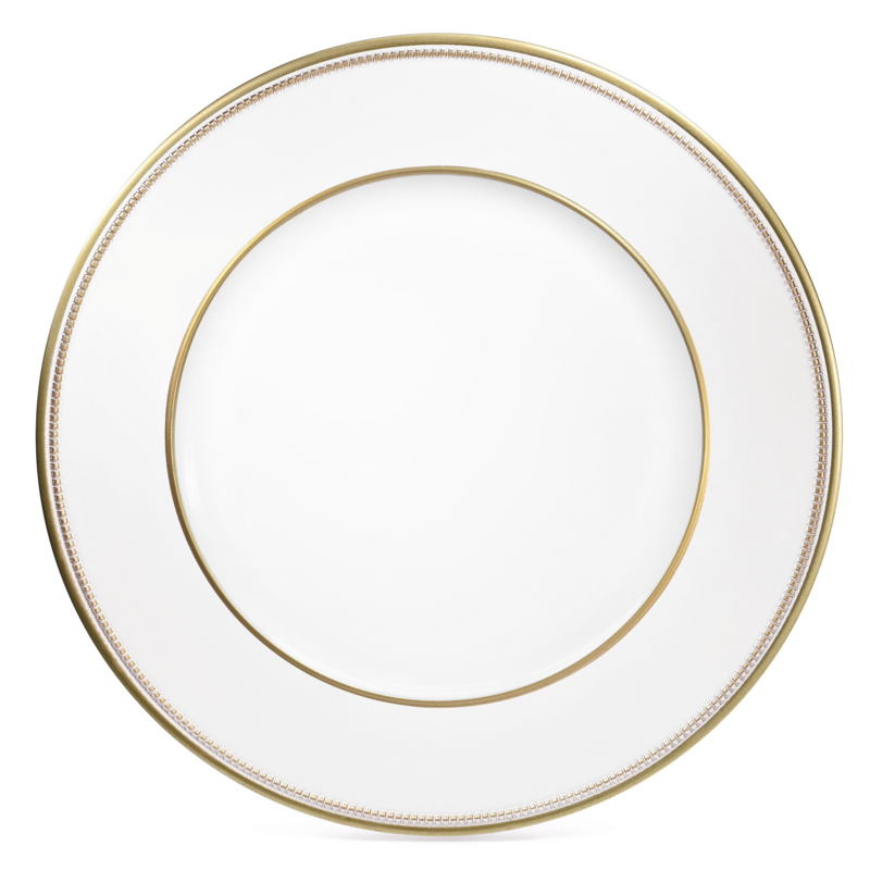 13&#39;&#39; Crown Design Charger Plate, White &amp; Gold - 20 pcs