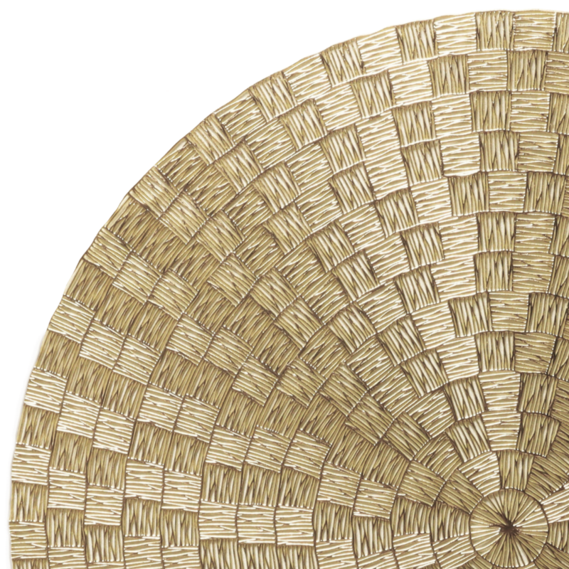 Fiji Design - Gold - Round Placemat