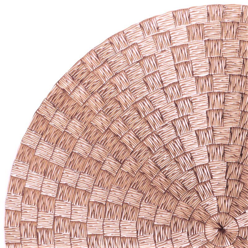 Fiji Design - Rose Gold - Round Placemat