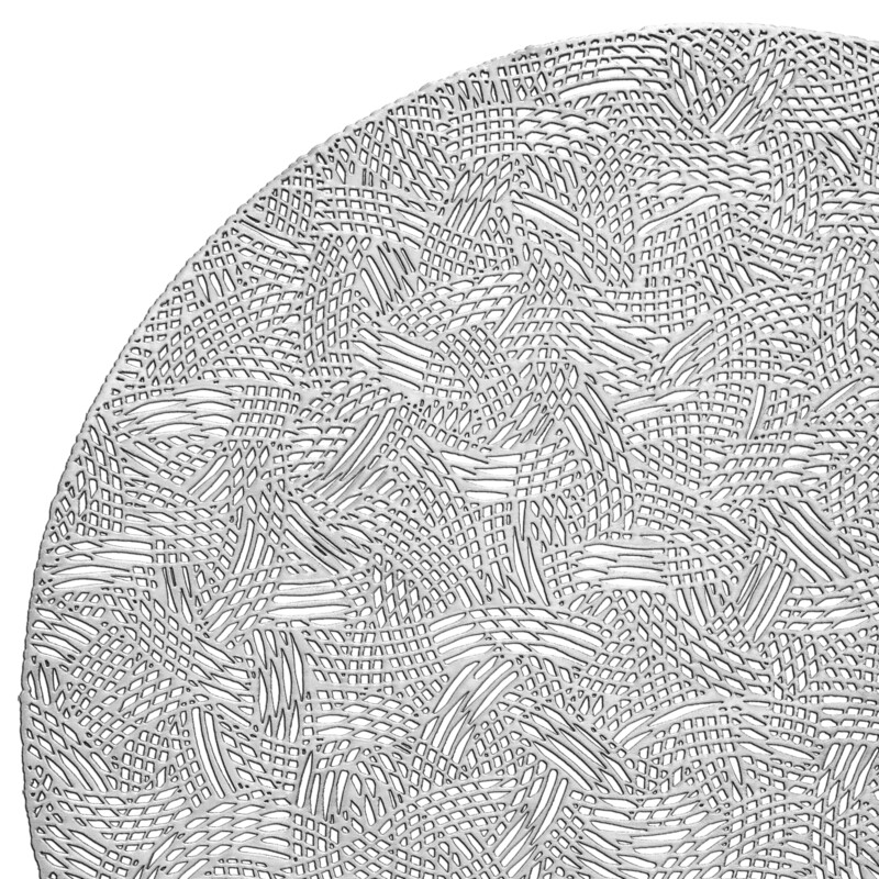 GEO Design - Silver - Round Placemat