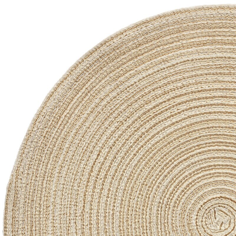 Monaco Design - Beige - Round Handcrafted Woven Polyester Placemat