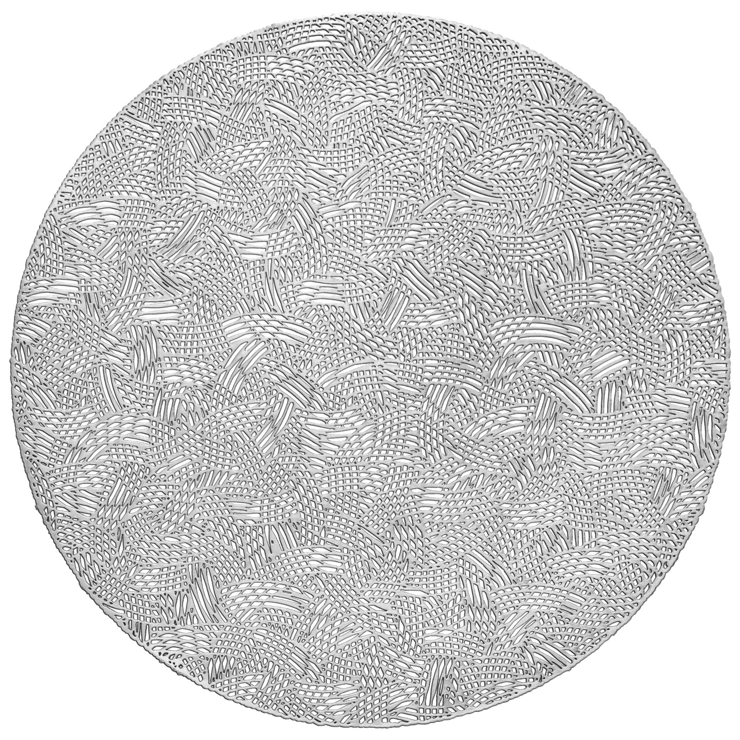 GEO Design - Silver - Round Placemat