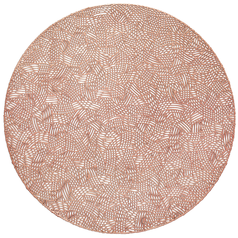 GEO Design - Rose Gold - Round Placemat