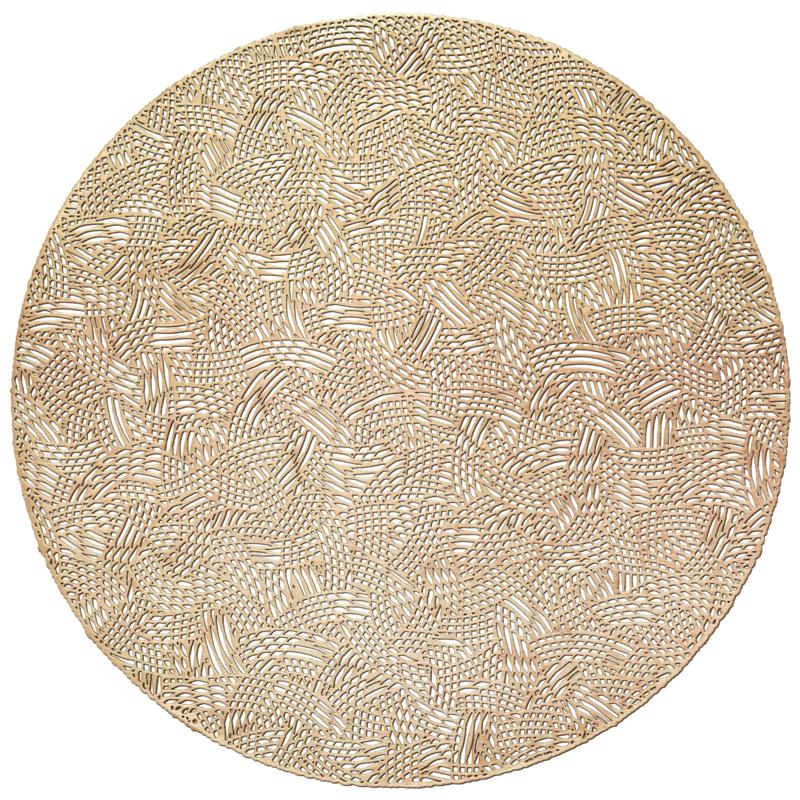 GEO Design - Gold - Round Placemat