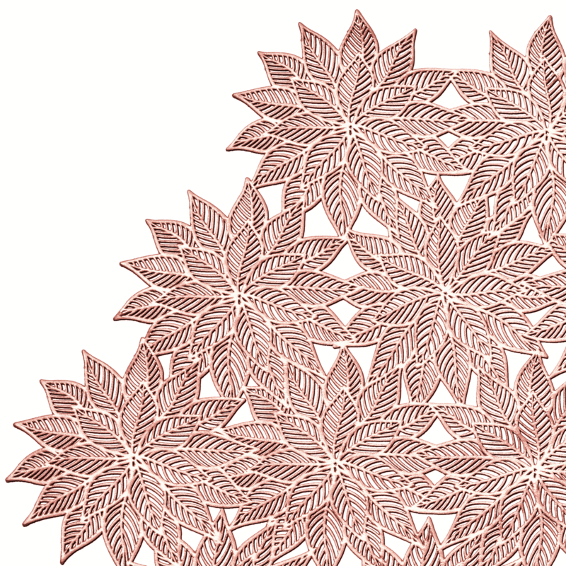 Fall Design - Rose Gold - Pressed Vinyl Placemat