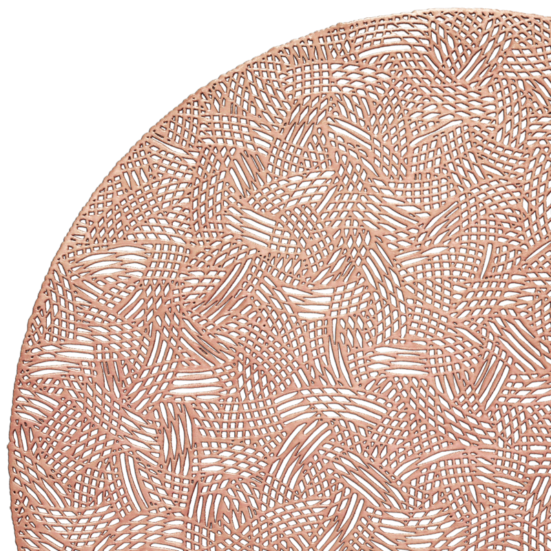 GEO Design - Rose Gold - Round Placemat