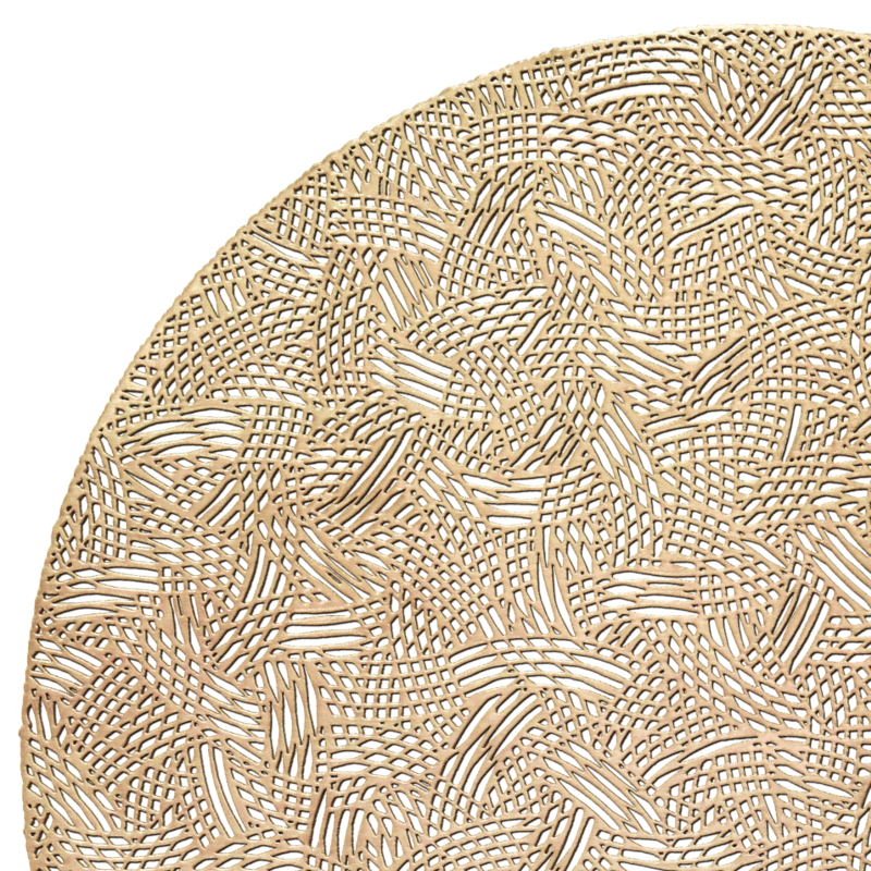 GEO Design - Gold - Round Placemat