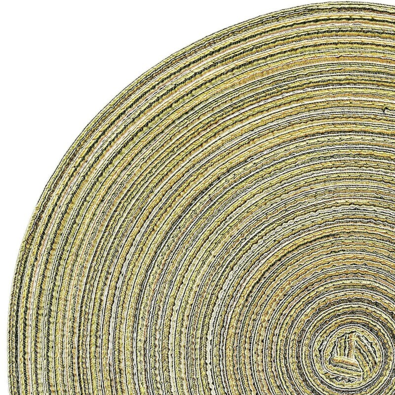 Monaco Design - Green - Round Handcrafted Woven Polyester Placemat
