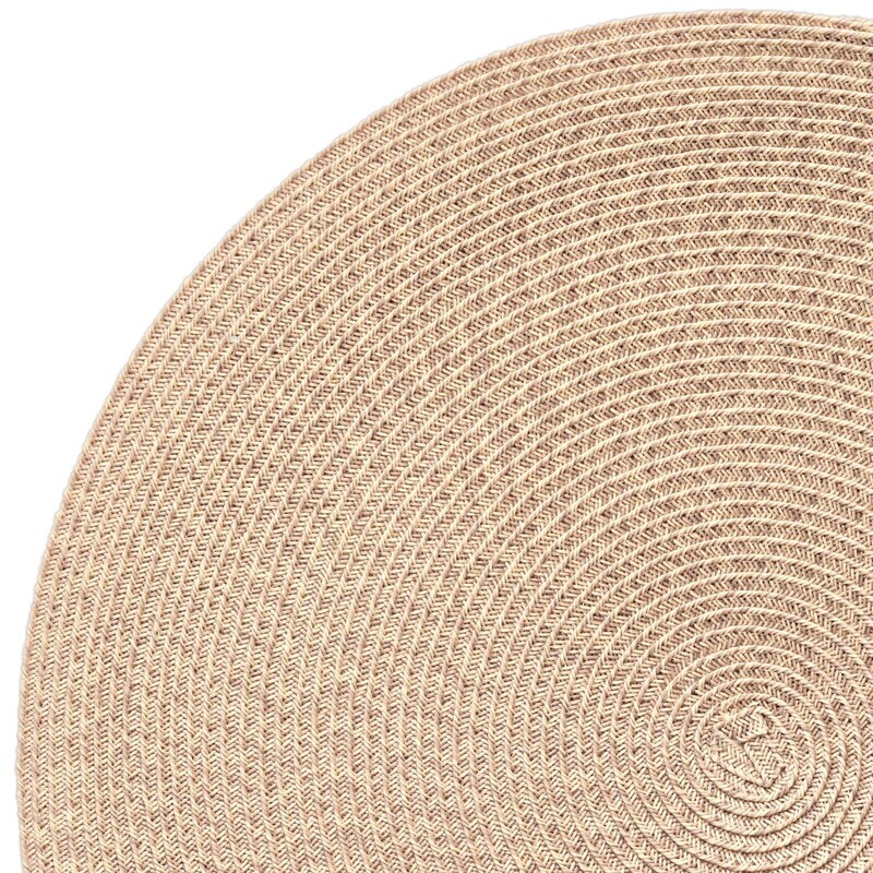 Tuscany Design - Beige - Round Handcrafted Woven Polyester Placemat
