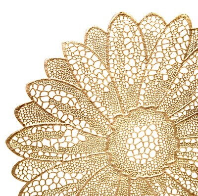 Fiore Design - Gold - Round Pressed Vinyl Placemat