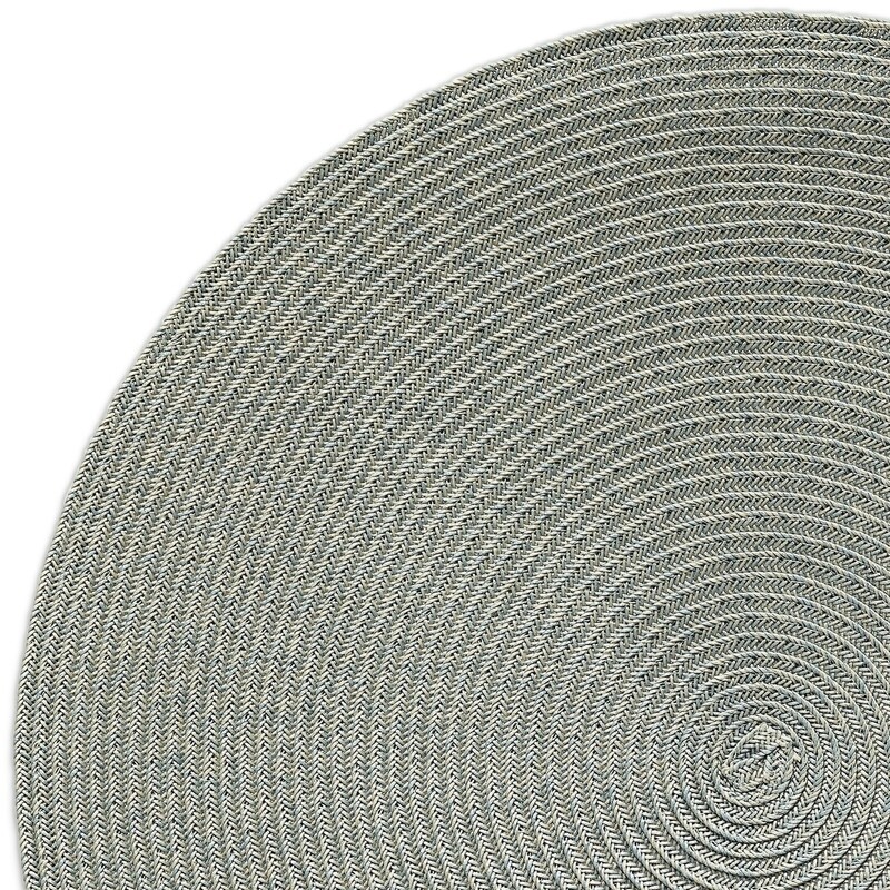 Tuscany Design - Grey - Round Handcrafted Woven Polyester Placemat