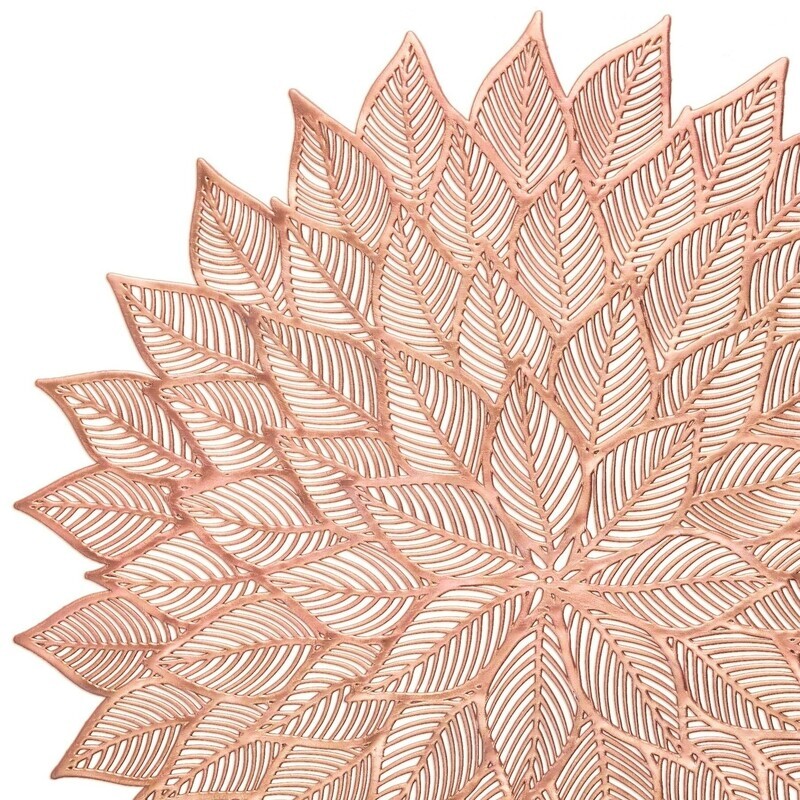 Dhalia Design - Matt Rose Gold - Round Placemat