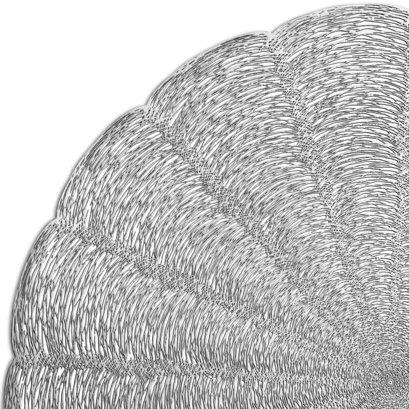 Bloom Design - Shiny Silver - Round Placemats