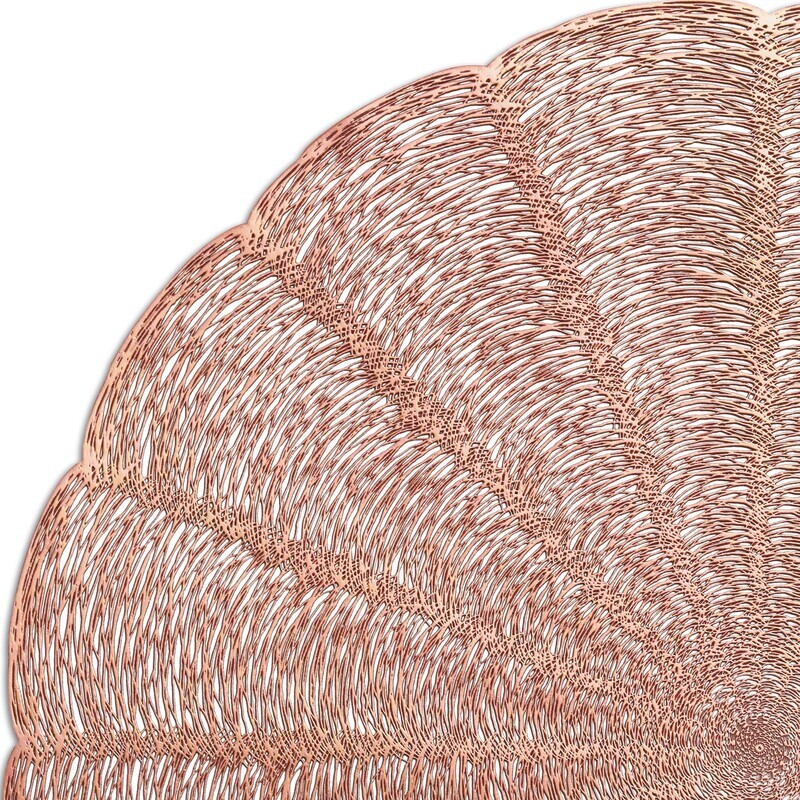 Bloom Design - Matt Rose Gold - Round Placemats