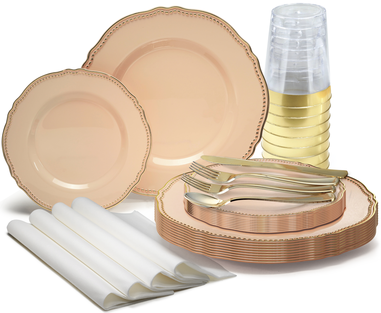 Rochelle Antique Rose &amp; Gold - Gold Silverware