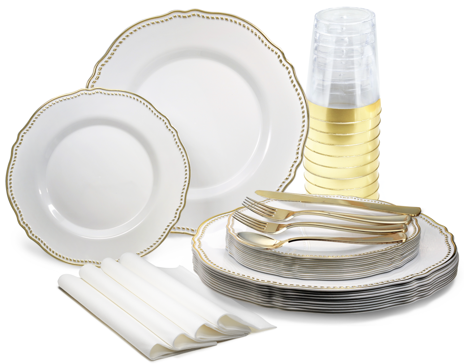 Rochelle White &amp; Gold - Gold Silverware