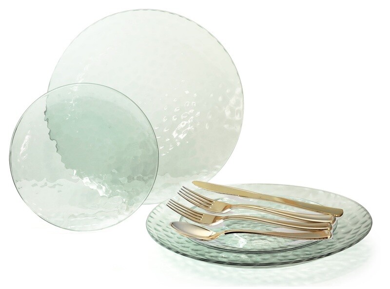 Coastal Clear Green&amp; Gold Silverware