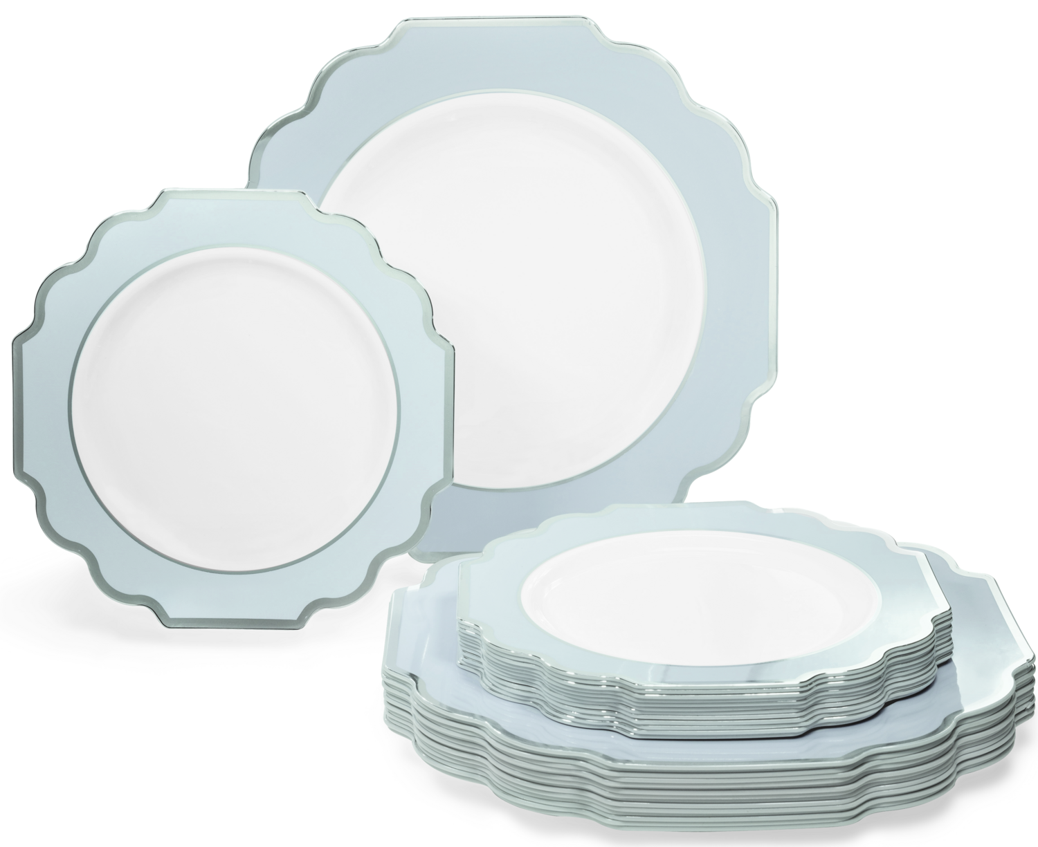 Imperial White Blue &amp; Silver