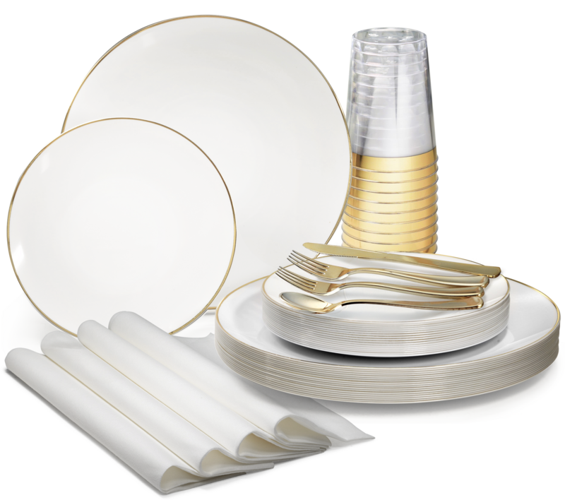 Bali White &amp; Gold - Gold Silverware