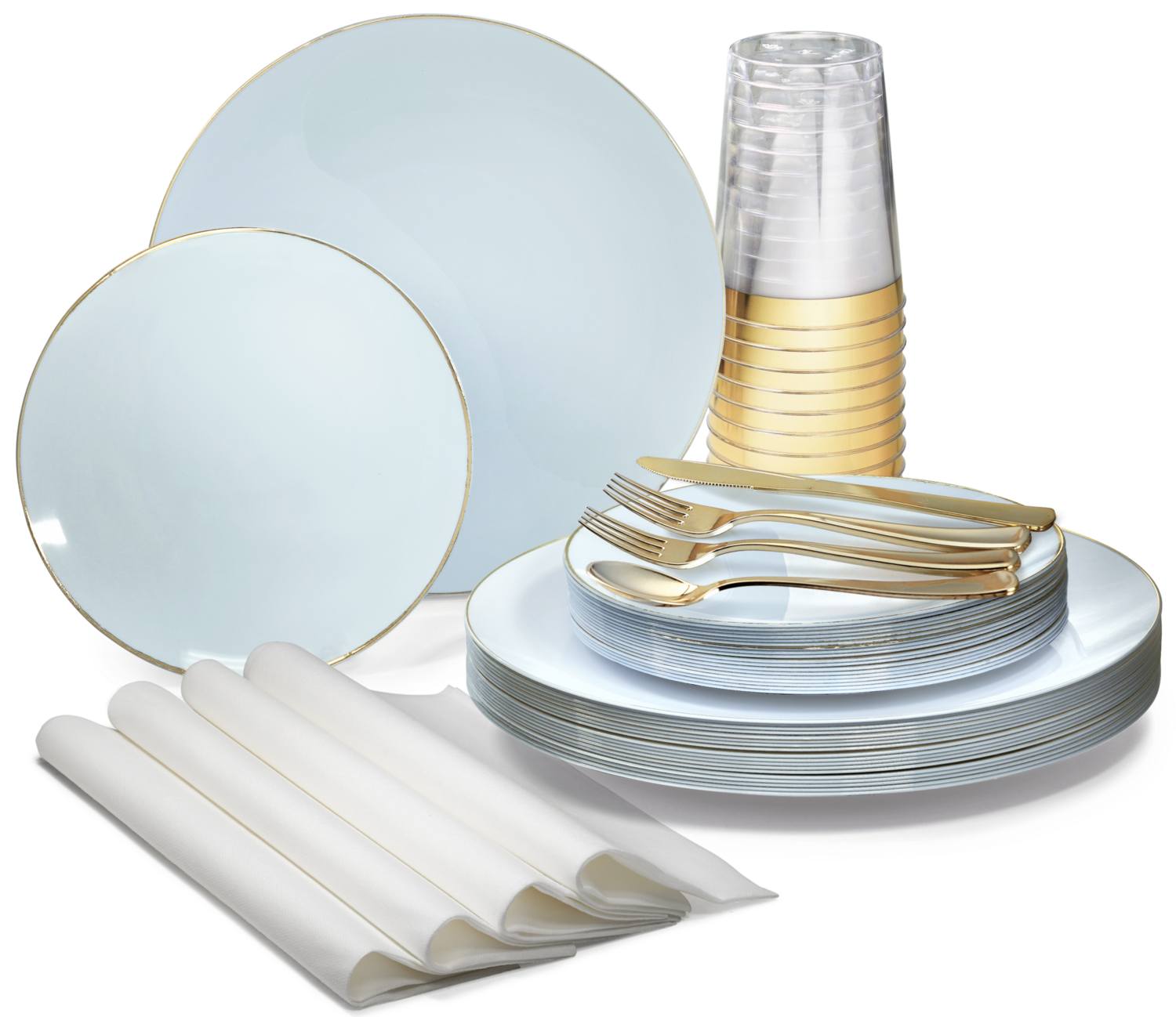 Bali Blue &amp; Gold - Gold Silverware