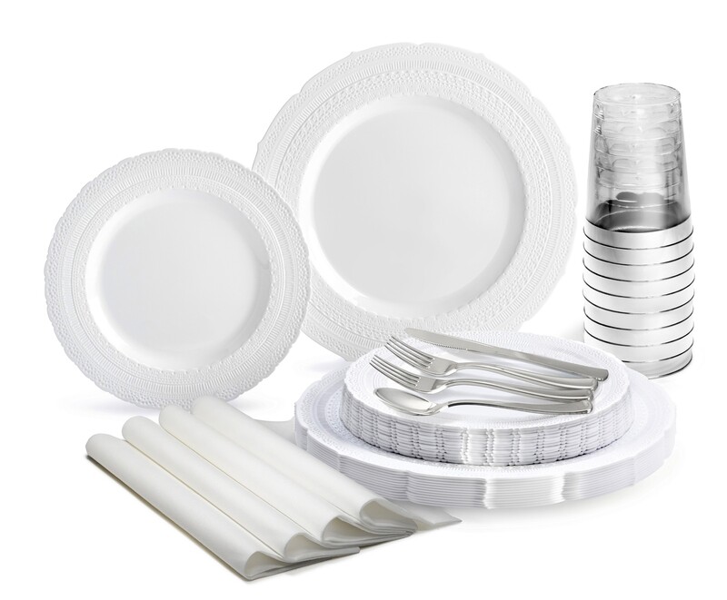 Chateau - Plain White - Silver Silverware