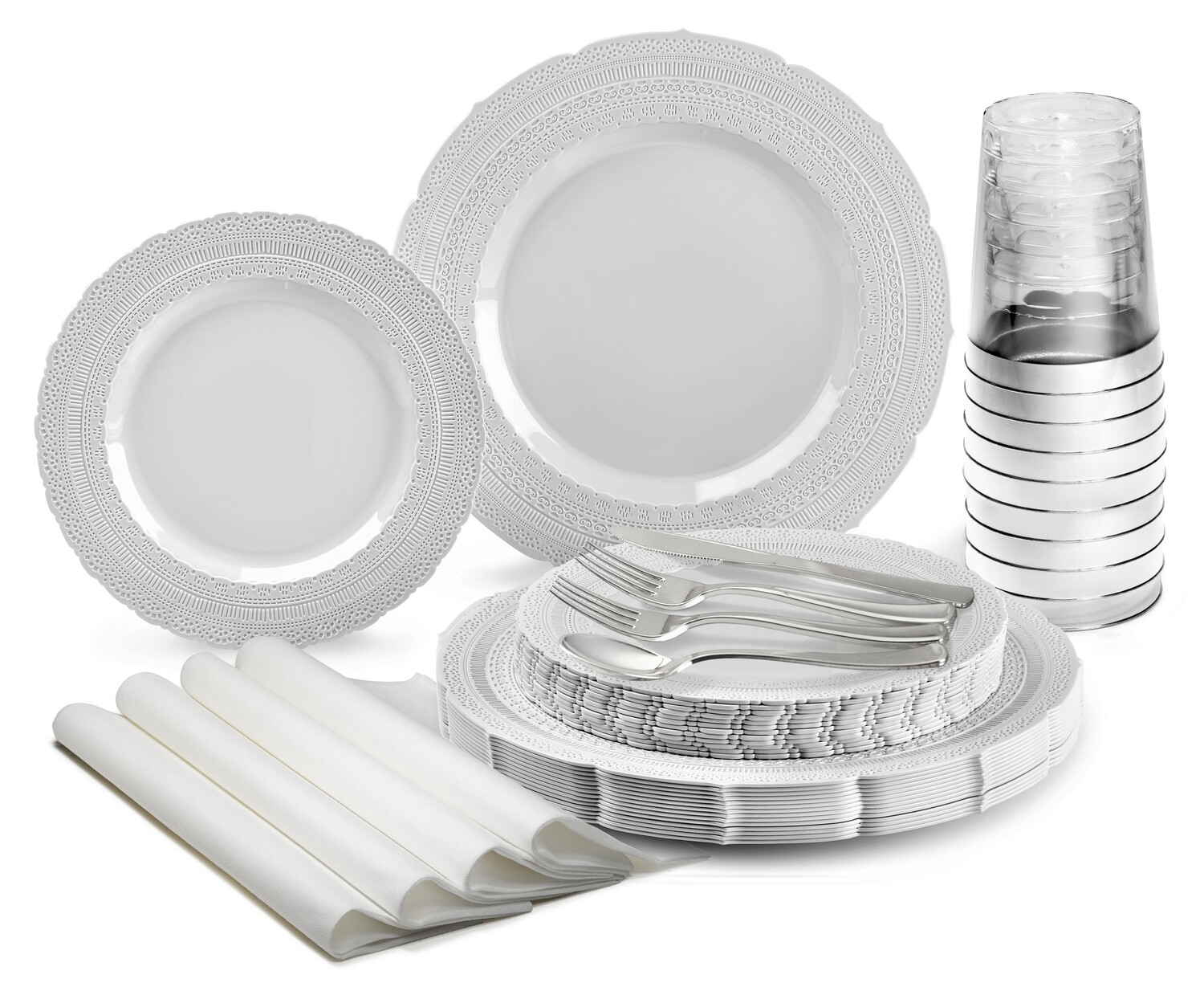 Chateau - Plain Gray - Silver Silverware