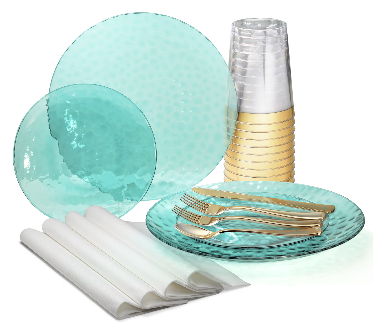 Coastal Clear Blue - Gold Silverware