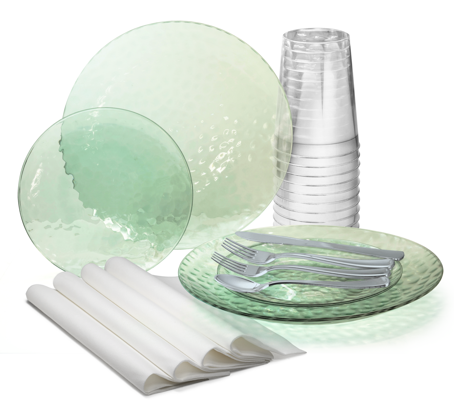 Coastal Clear Green - Silver Silverware