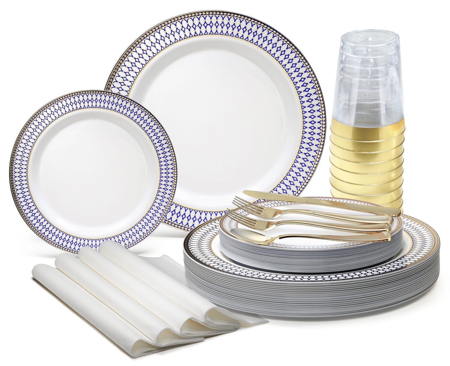 Odyssey White Blue &amp; Gold - Gold Silverware