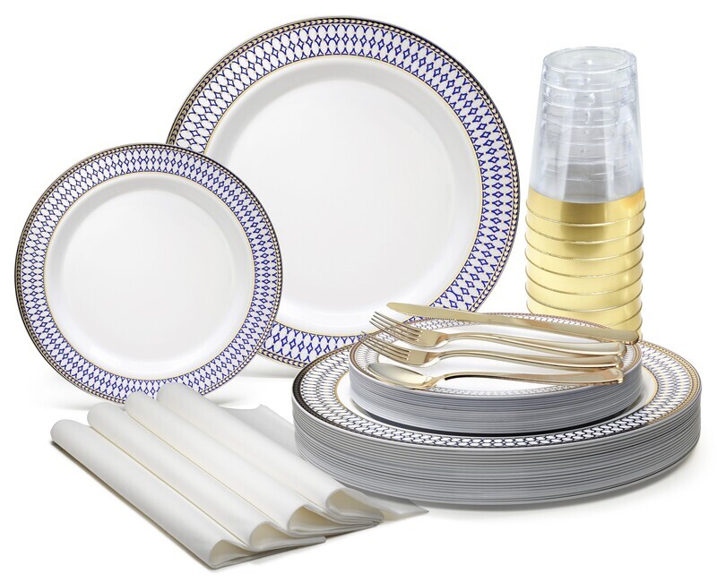 Odyssey White Blue &amp; Gold - Gold Silverware