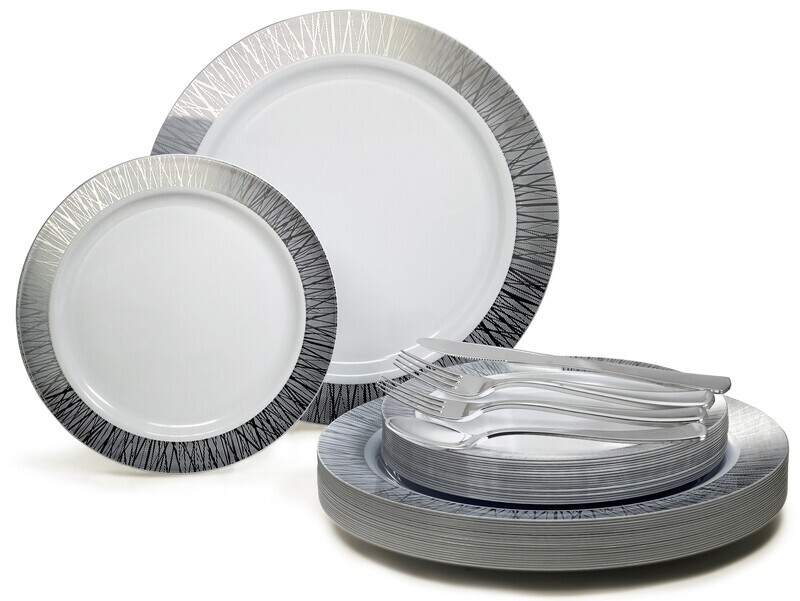 Starlight White &amp; Silver + Silver Silverware