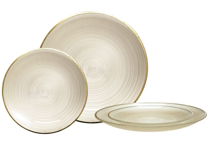 Belize Collection Ivory Pearled &amp; Gold