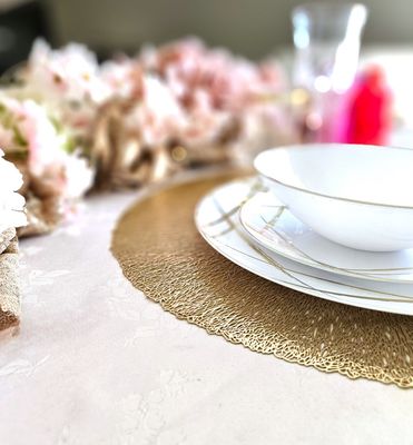 Reef Design - Gold - Round Placemat