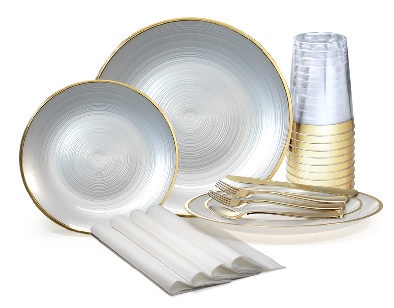 Belize Pearl White &amp; Gold- Gold Silverware